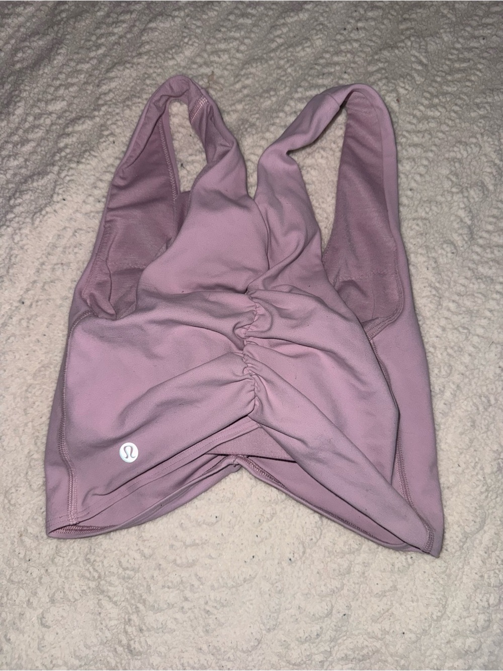 lululemon athletica Dusty Rose Ruched-Front Sports Bra